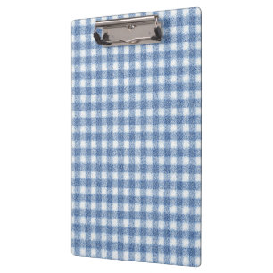 Classic Blue and White Gingham Check Clipboard