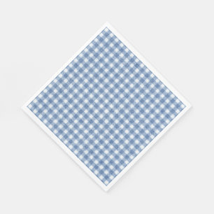 Classic Blue and White Gingham Check Napkin