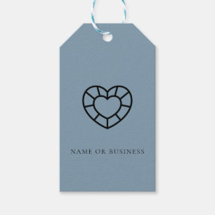 Classic Blue Artisan Business Gem Heart Jewellery Gift Tags