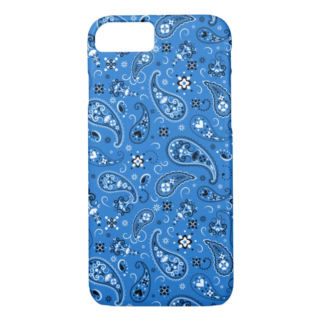 Classic Blue Bandanna Paisley Case-Mate iPhone Case (Back)