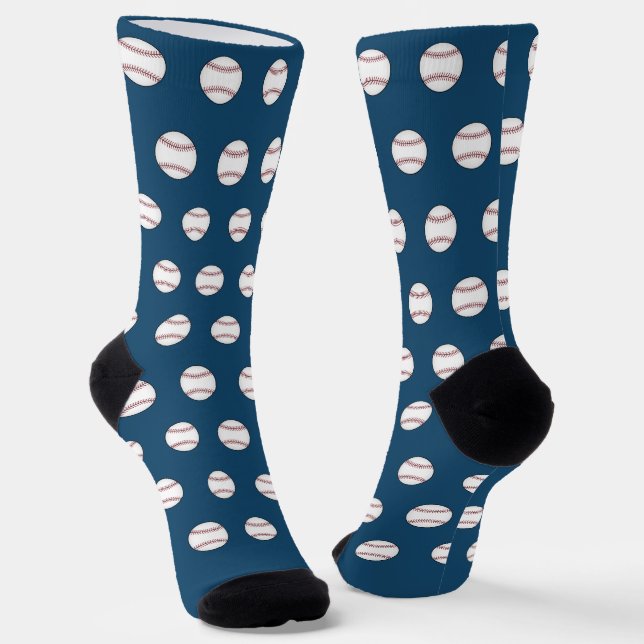 Classic Blue Baseball Socks (Angled)
