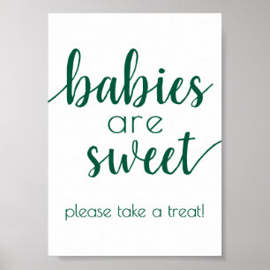 Classic Blue Calligraphy Sweet Treat Table Sign