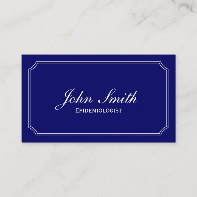 Classic Blue Epidemiologist Business Card (Front)