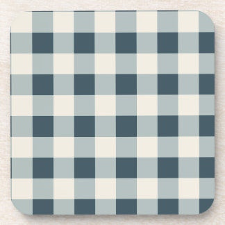 Classic Blue Farmhouse Gingham Style Coaster