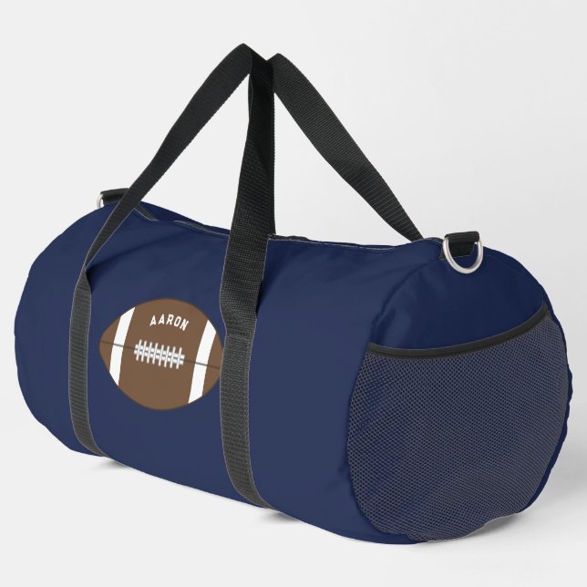 Classic Blue Football Duffel Bag Gift (Right Corner)