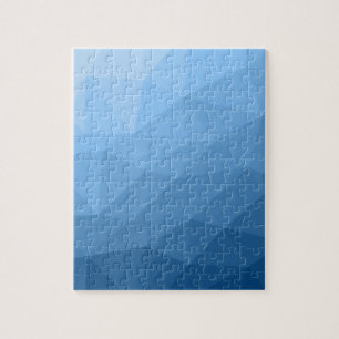 Classic Blue geometric mesh ombre pattern Jigsaw Puzzle