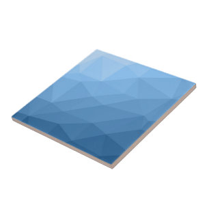 Classic Blue geometric mesh ombre pattern Tile