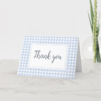 Classic Blue Gingham Baby Shower