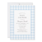 Classic Blue Gingham Boy Baby Shower