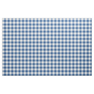 Classic Blue Gingham Pattern Fabric