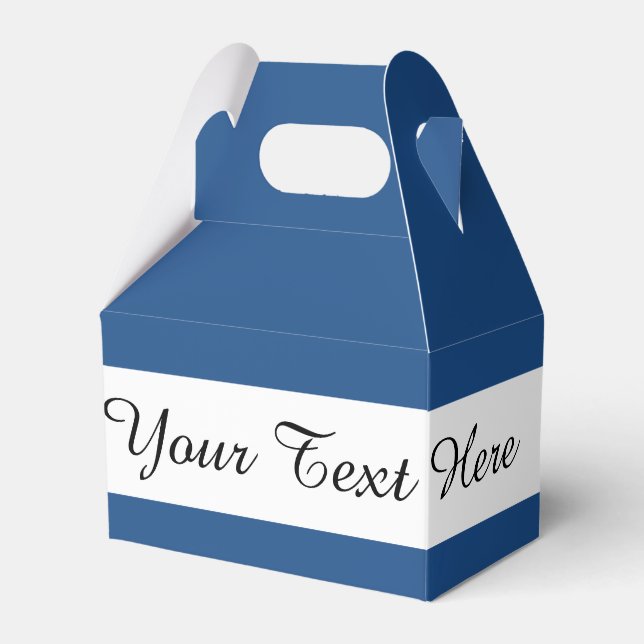 Classic Blue High End Solid Colour Favour Box (Front Side)