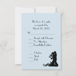 Classic Blue Menu Choice RSVP