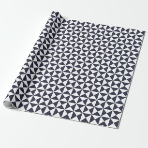 Classic Blue Modern Pattern Wrapping Paper