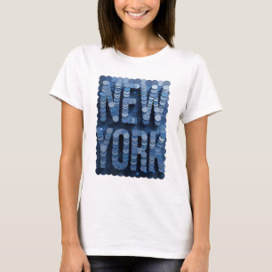 Classic Blue NEW YORK Quote Design T-Shirt