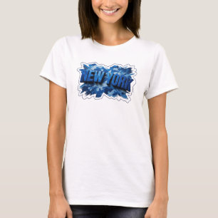 Classic Blue NEW YORK Quote Shirt