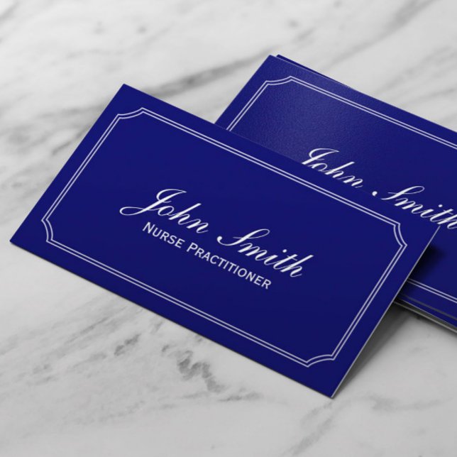 Classic Blue Nurse Practitioner Business Card (Creator Uploaded)