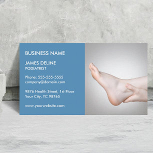 Classic Blue Podiatrist Business Card Template