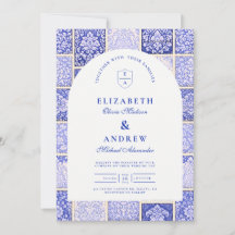 Classic Blue Porcelain Patchwork Wedding