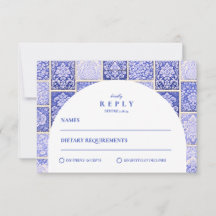 Classic Blue Porcelain Patchwork Wedding