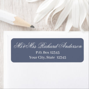 Classic Blue Returner Address Labels