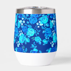 Classic Blue Rose Flowers Pattern-87600