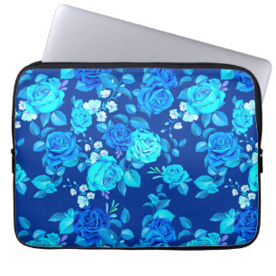 Classic Blue Rose Flowers Pattern-87600 Laptop Sleeve