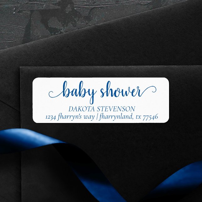 Classic Blue Shower | Cool Cerulean Return Address (Creator Uploaded)