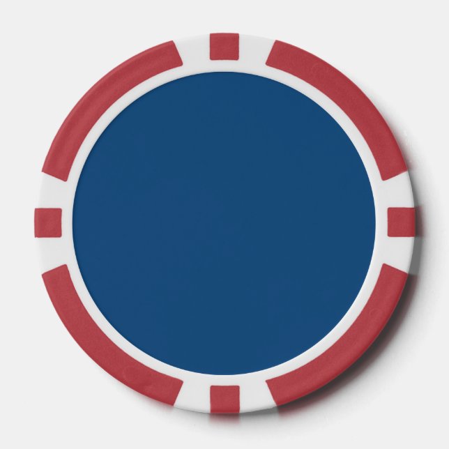 Classic Blue Spring 2015 Solid Colour Poker Chips (Front)