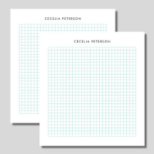 Classic Blue Square Custom Name
