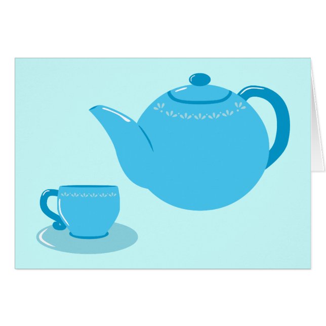 Classic Blue Teapot (Front Horizontal)