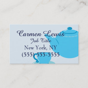 Classic Blue Teapot Business Card