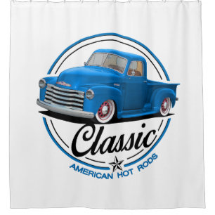 Classic Blue Truck Shower Curtain