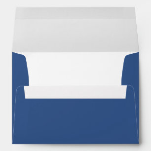 Classic Blue Wedding Chic Elegant Simple Modern Envelope