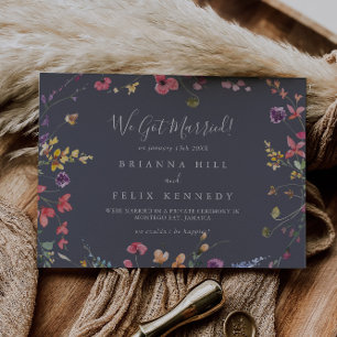 Classic Blue Wild Elopement Announcement