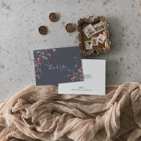 Classic Blue Wild Floral Flat Wedding