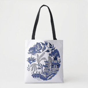 Classic Blue Willow Design Tote Bag