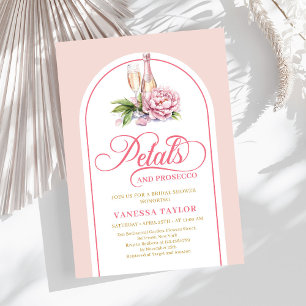 Classic blush and gold invite boho arch design