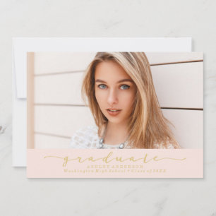Classic Blush Graduation Announcement