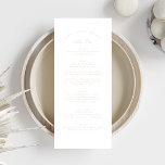 Classic Blush Pink Calligraphy Formal Wedding Menu<br><div class="desc">This Design is part of a collection;
Please get in touch with me if you need help finding matching designs or products;
Also available in alternate colours</div>