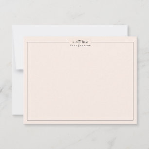 Classic Blush Pink Professional Thank You Card