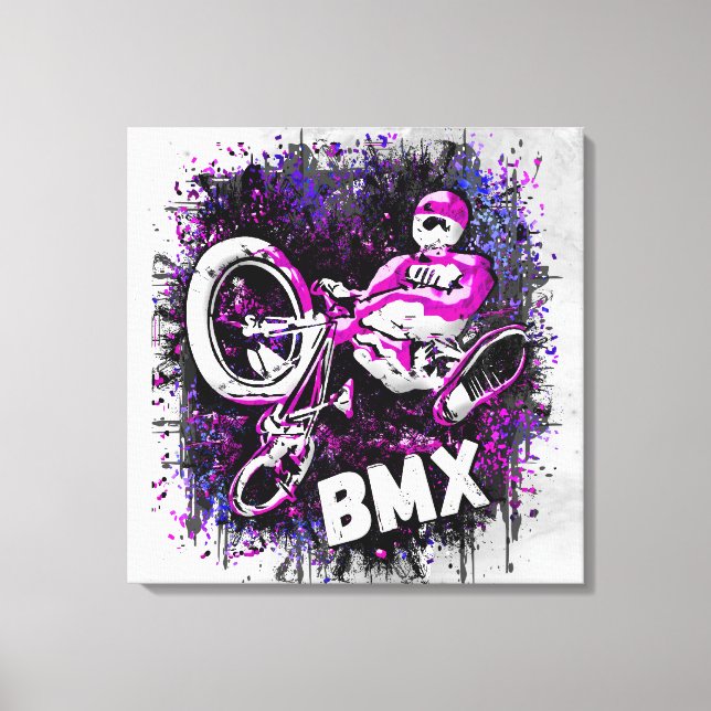 Classic Bmx Bike - Bmx Freestyle Bmx Canvas  Print (Front)