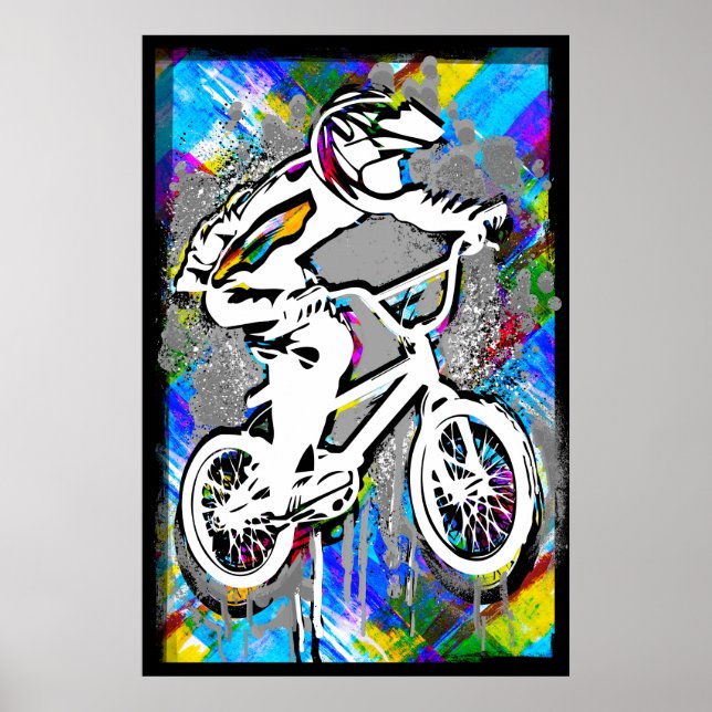 Classic Bmx Bike - Bmx Freestyle Bmx Poster Print (Front)
