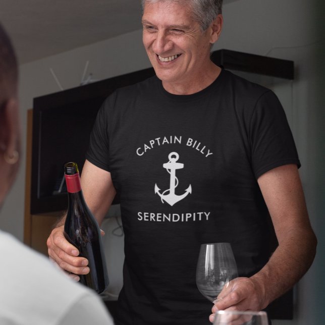 Classic Boat Anchor Captains Black T-Shirt (Creator Uploaded)