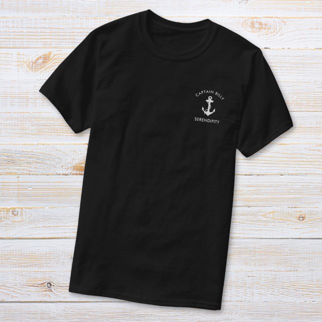 Classic Boat Anchor Captains Black T-Shirt (Creator Uploaded)