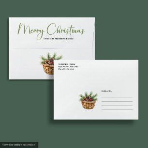 Classic Bohemian Watercolor Botanical Envelopes