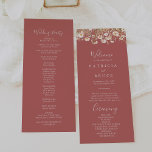 Classic Boho Blush Wildflower Wedding Program Programme<br><div class="desc">This classic boho blush wildflower wedding program is perfect for a rustic wedding. The design showcases graceful and elegant watercolor hand-designed blush,  pink,  multicolor wildflowers neatly arranged into attractive bouquets.</div>