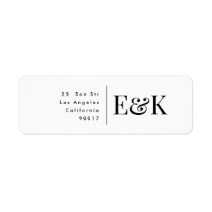 Classic Bold Big Monogram Elegant Return Address