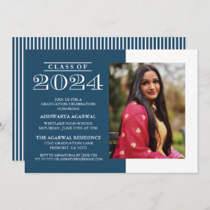 CLASSIC BOLD CLASS OF 2024 GRADUATION INVITATION