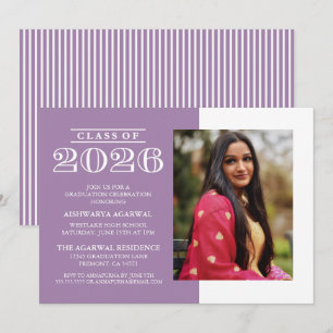 CLASSIC BOLD CLASS OF 2026 GRADUATION INVITATION