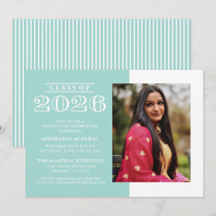 CLASSIC BOLD CLASS OF 2026 GRADUATION INVITATION